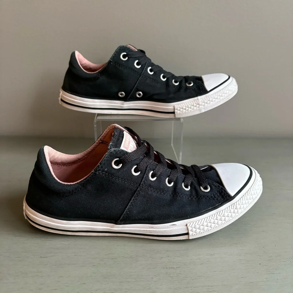 Converse All Star Chuck Taylor Madison Ox Black Pink Sneakers Girls Sz 5 Retro